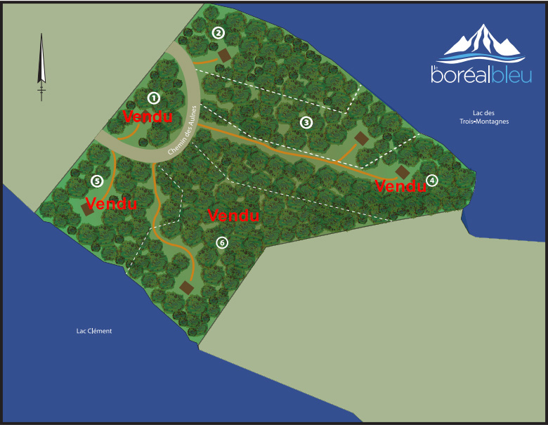 plan du domaine priv avec terrains